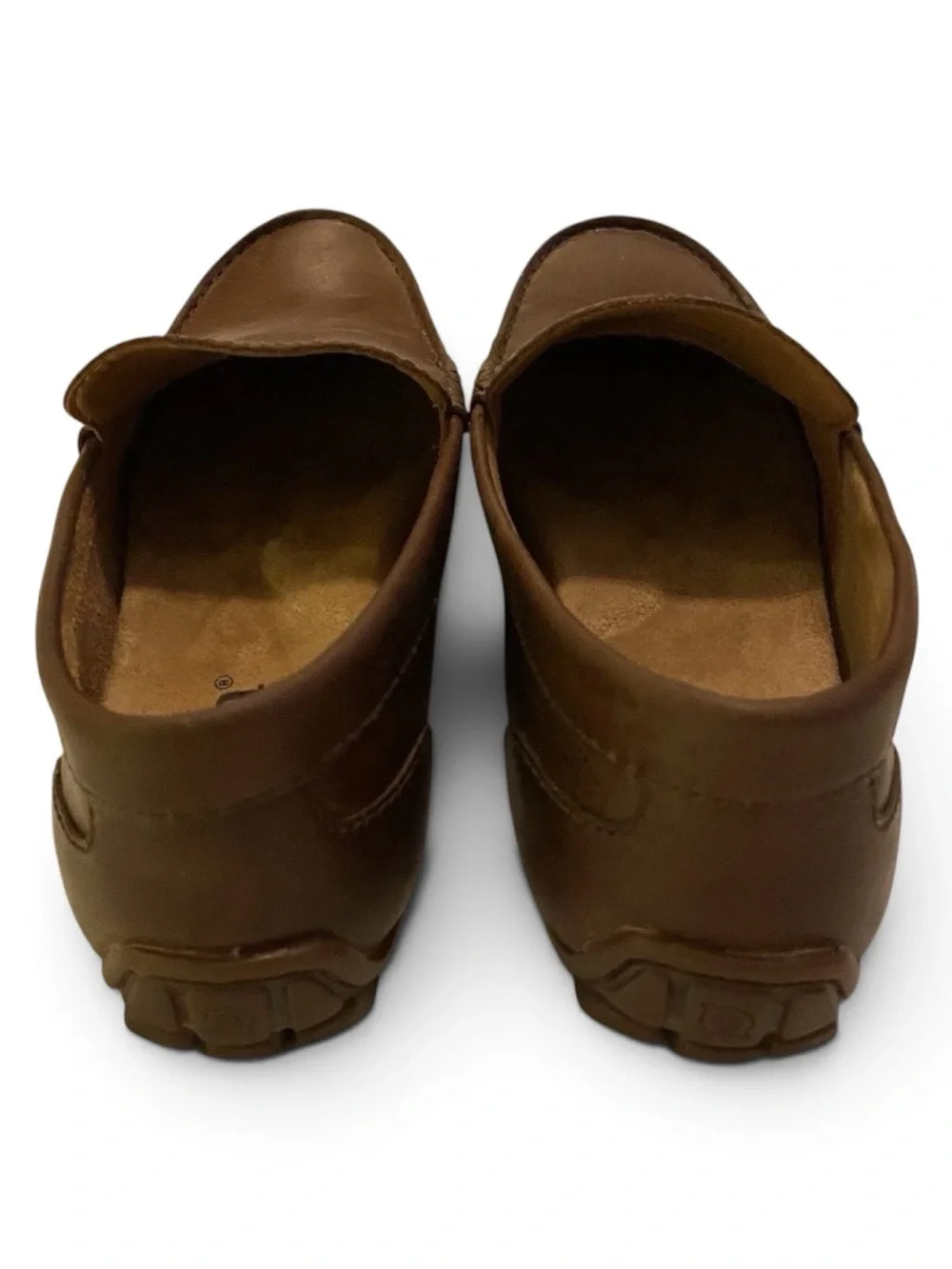 Born Men’s Allan, Brown Leather Slip On Dress Shoes, Size 9 M Loafers